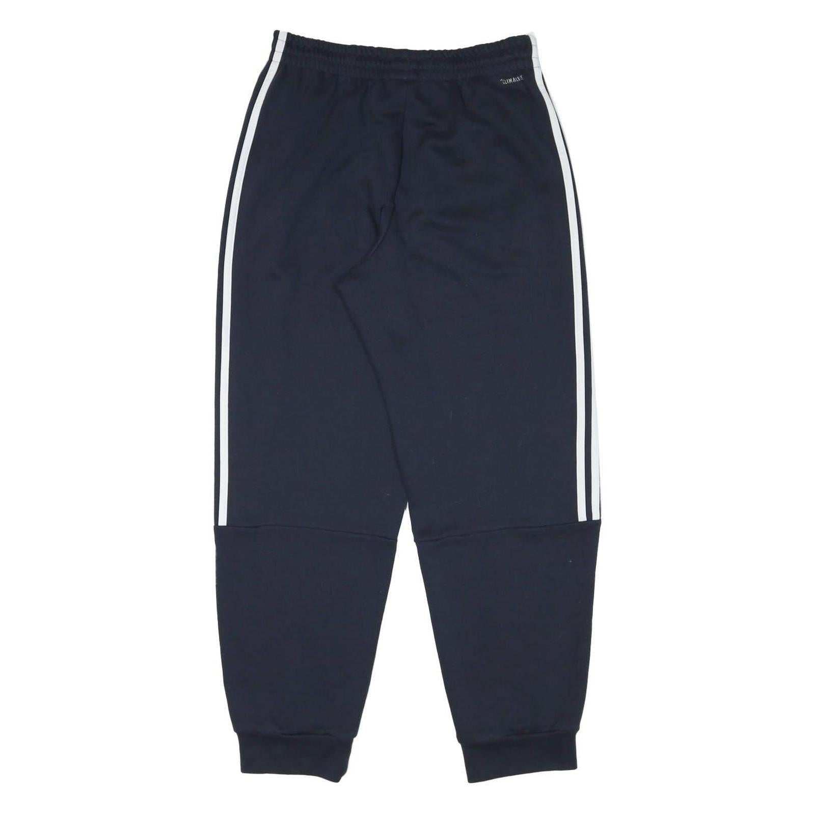 ADIDAS Mens Joggers Navy Blue & White Slim Tapered M W27 L28 Casual Activewear
