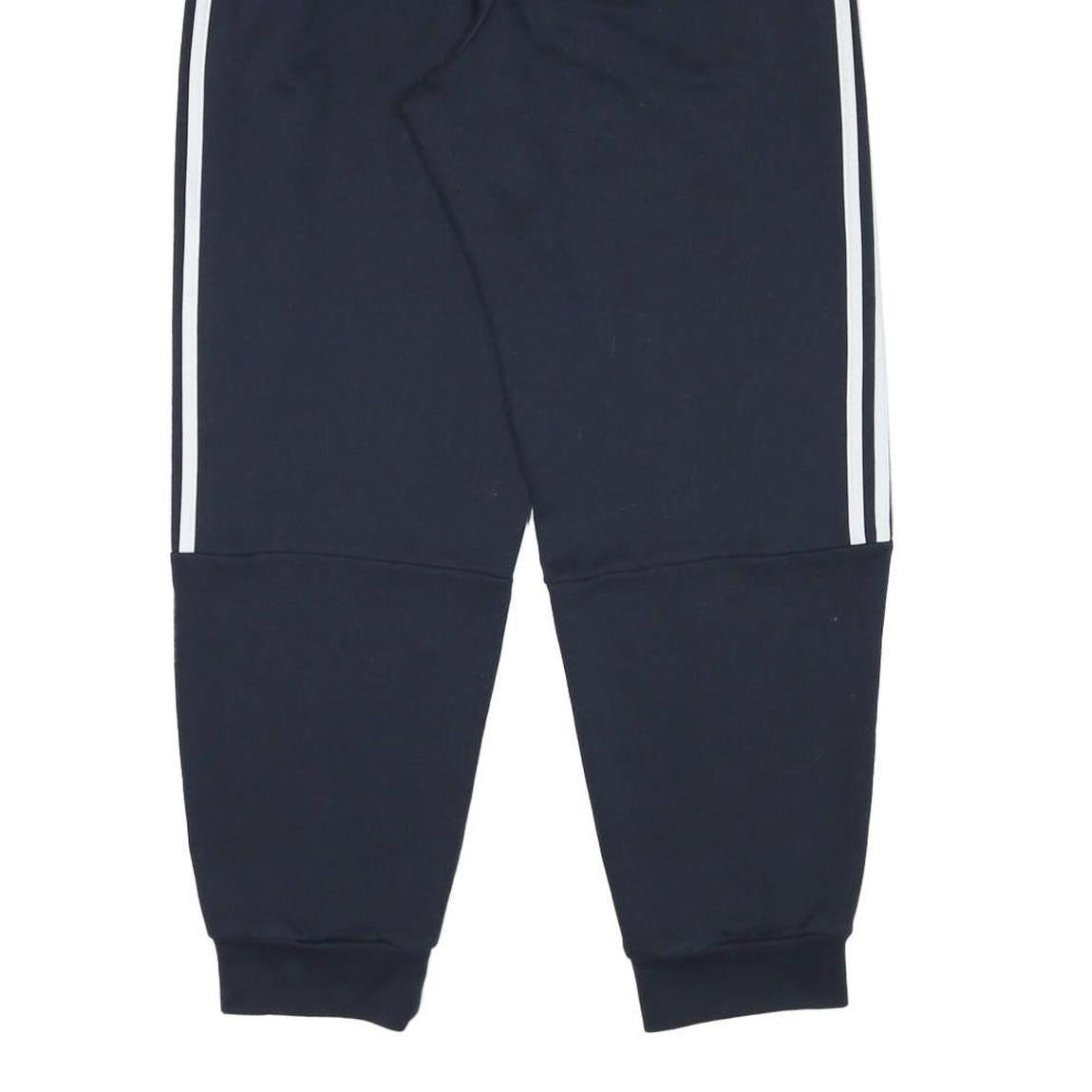 ADIDAS Mens Joggers Navy Blue & White Slim Tapered M W27 L28 Casual Activewear