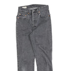 LEVI'S 501 BIG E Womens Jeans Black Regular Straight Denim Raw W24 L26 Vintage