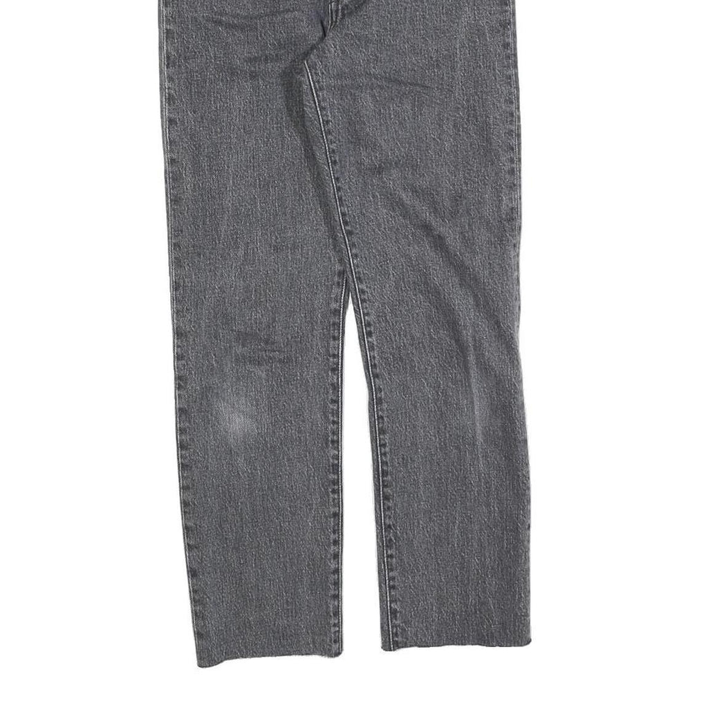 LEVI'S 501 BIG E Womens Jeans Black Regular Straight Denim Raw W24 L26 Vintage