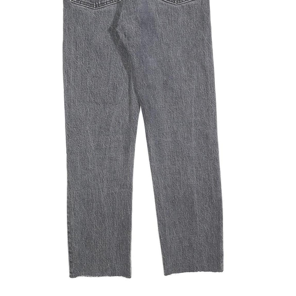 LEVI'S 501 BIG E Womens Jeans Black Regular Straight Denim Raw W24 L26 Vintage