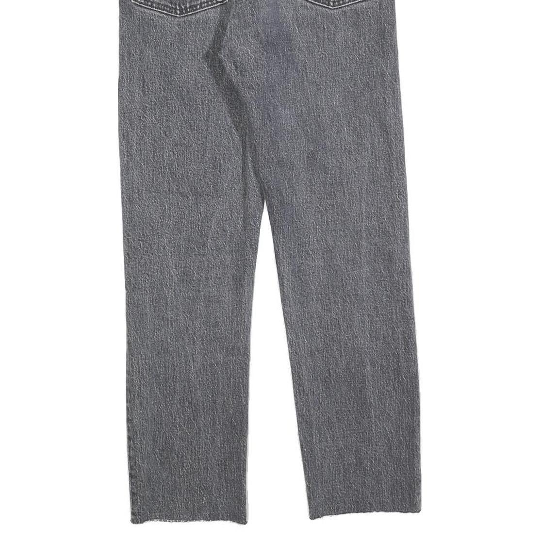 LEVI'S 501 BIG E Womens Jeans Black Regular Straight Denim Raw W24 L26 Vintage