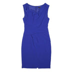 COAST Womens Blue Bodycon Viscose Blend Sleeveless Knee Length Dress UK M