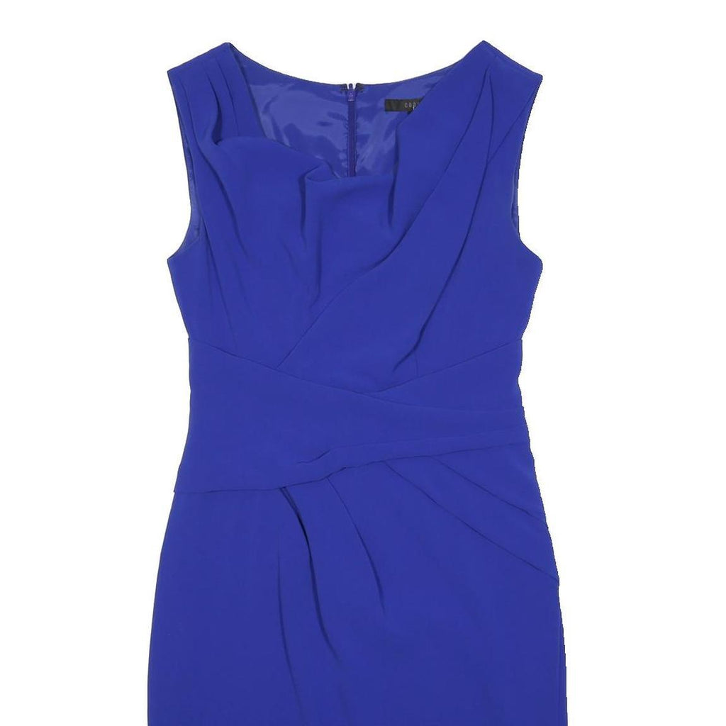 COAST Womens Blue Bodycon Viscose Blend Sleeveless Knee Length Dress UK M