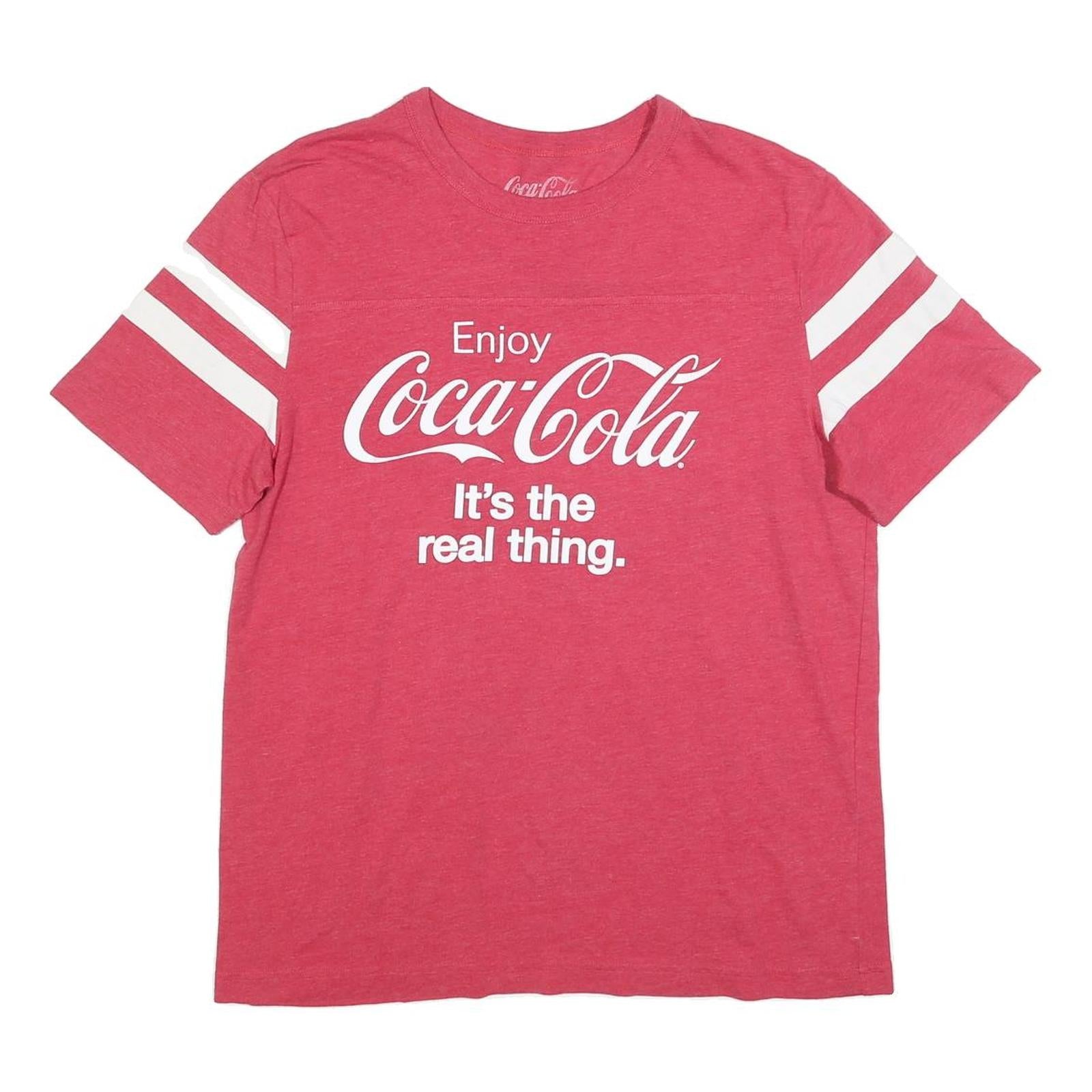 COCA COLA Mens Red Short Sleeve Crew Neck Graphic T-Shirt L