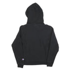 CHAMPION Mens Black Hoodie XS Classic Pullover Cotton Blend Drawstring