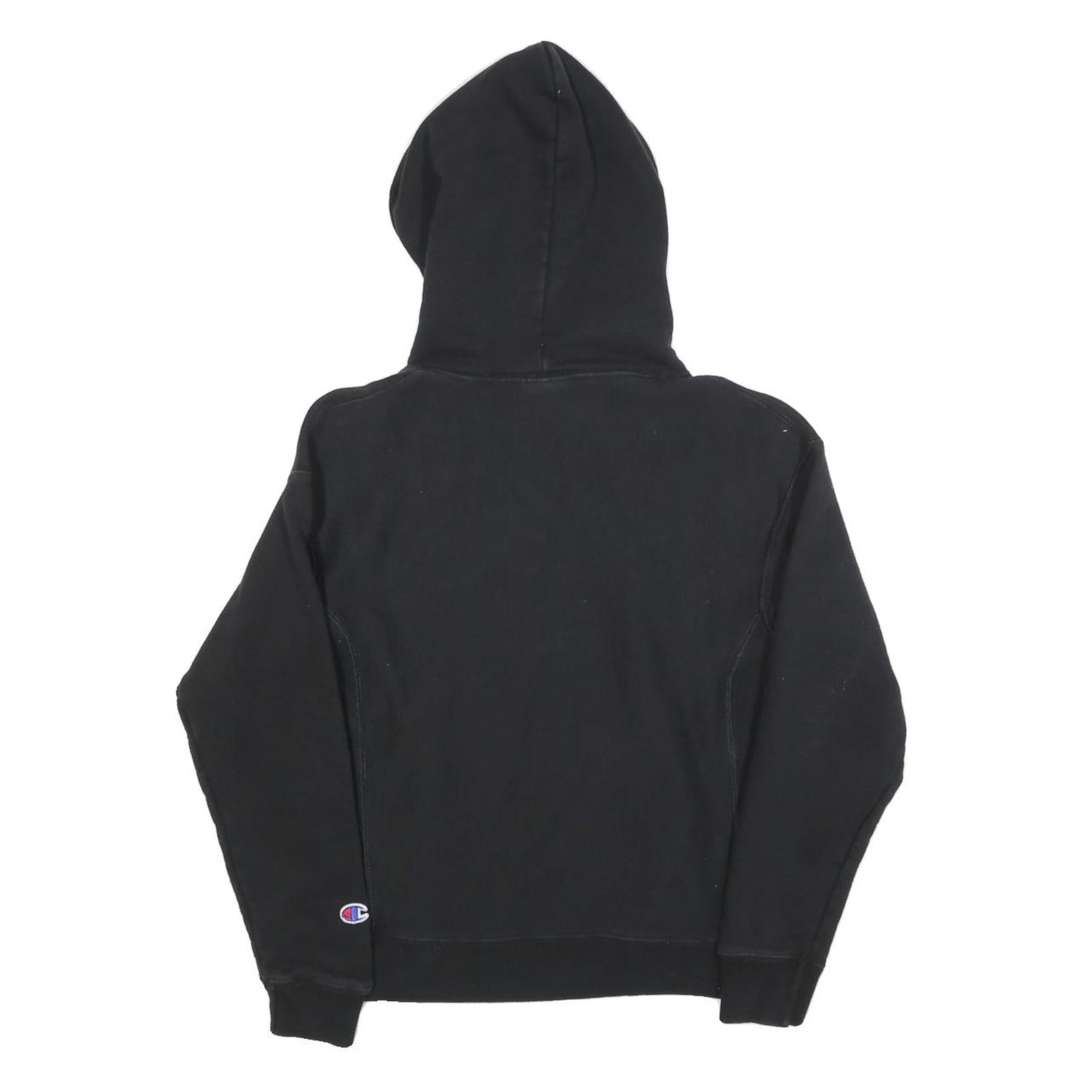 CHAMPION Mens Black Hoodie XS Classic Pullover Cotton Blend Drawstring