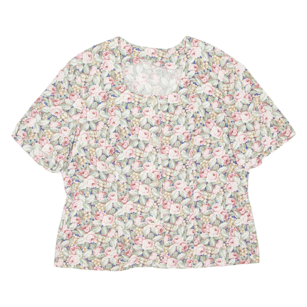 Womens Printed Blouse Pink Floral L