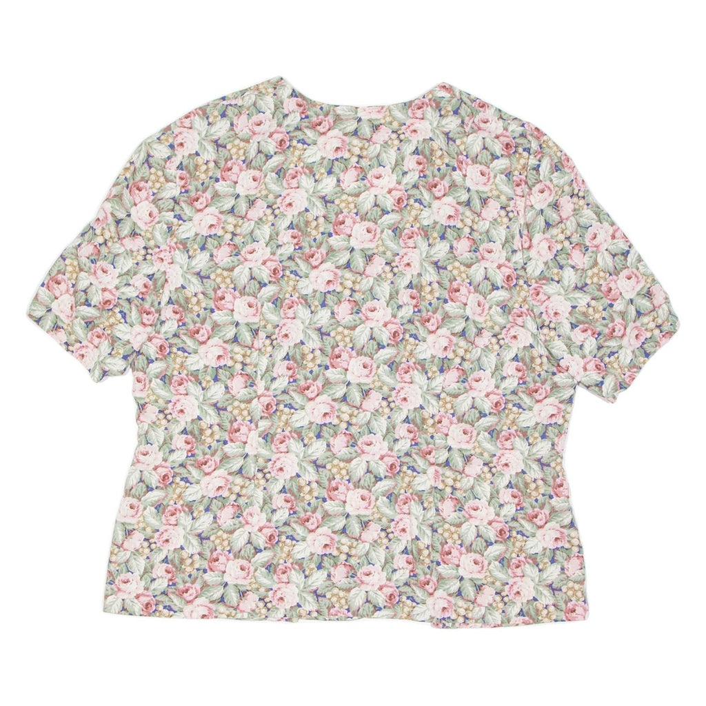 Womens Printed Blouse Pink Floral L