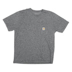 CARHARTT Mens Grey Marl Graphic T-Shirt S Short Sleeve Crew Neck Classic Cotton