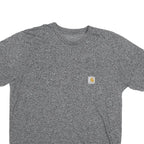 CARHARTT Mens Grey Marl Graphic T-Shirt S Short Sleeve Crew Neck Classic Cotton