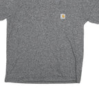 CARHARTT Mens Grey Marl Graphic T-Shirt S Short Sleeve Crew Neck Classic Cotton