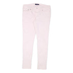 LEVI'S Womens Cotton Blend Pink Slim Skinny Trousers W34 L31 Stylish Fit Zip
