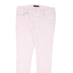 LEVI'S Womens Cotton Blend Pink Slim Skinny Trousers W34 L31 Stylish Fit Zip