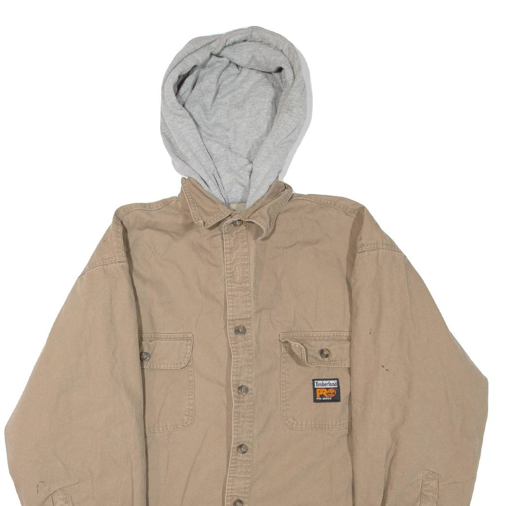 TIMBERLAND Mens Jacket Brown Hooded L