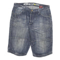 JACK AND JONES Mens Denim Blue Cotton Blend Casual Shorts 2XL W36 Comfortable