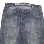 JACK AND JONES Mens Denim Blue Cotton Blend Casual Shorts 2XL W36 Comfortable