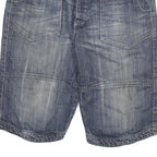 JACK AND JONES Mens Denim Blue Cotton Blend Casual Shorts 2XL W36 Comfortable