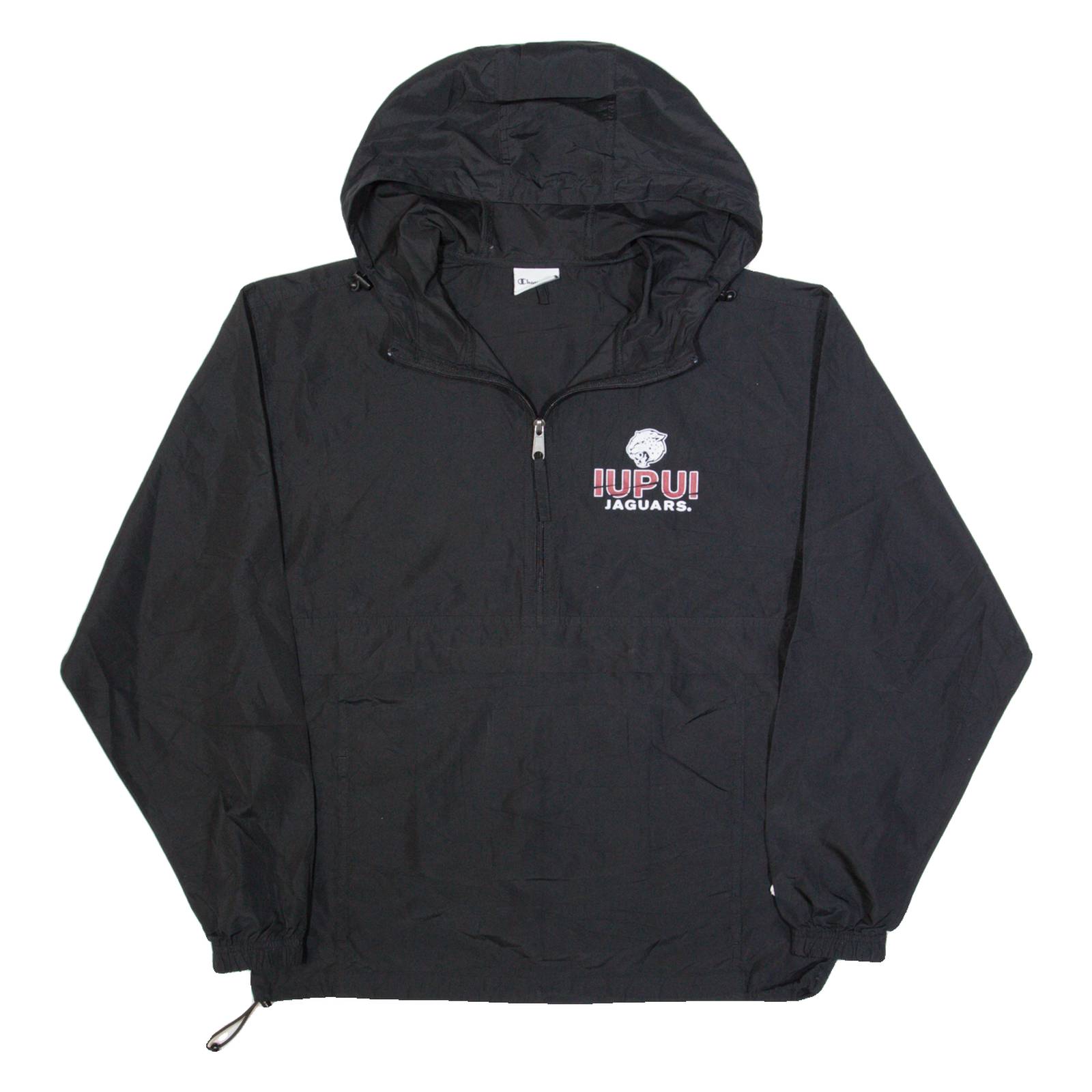 CHAMPION Iupui Jaguars Mens Anorak Jacket Black USA Hooded S