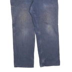 CARHARTT Mens Cotton Blend Navy Regular Fit Straight Trousers W38 L30 Workwear