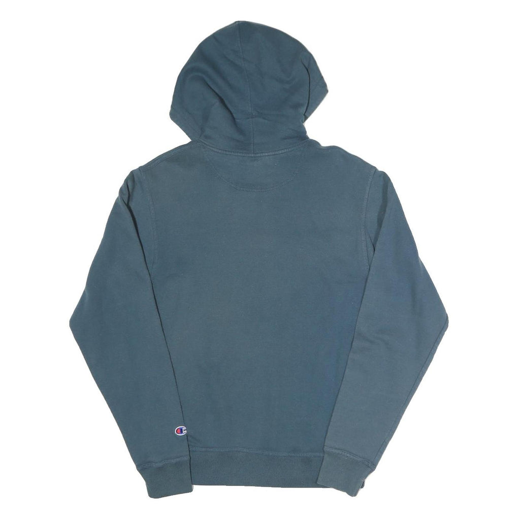CHAMPION Mens Blue Pullover Hoodie S Cotton Blend Casual Sportswear