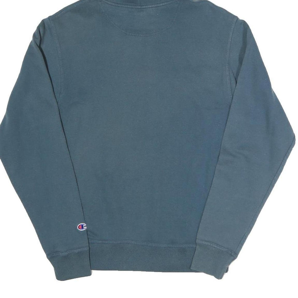 CHAMPION Mens Blue Pullover Hoodie S Cotton Blend Casual Sportswear