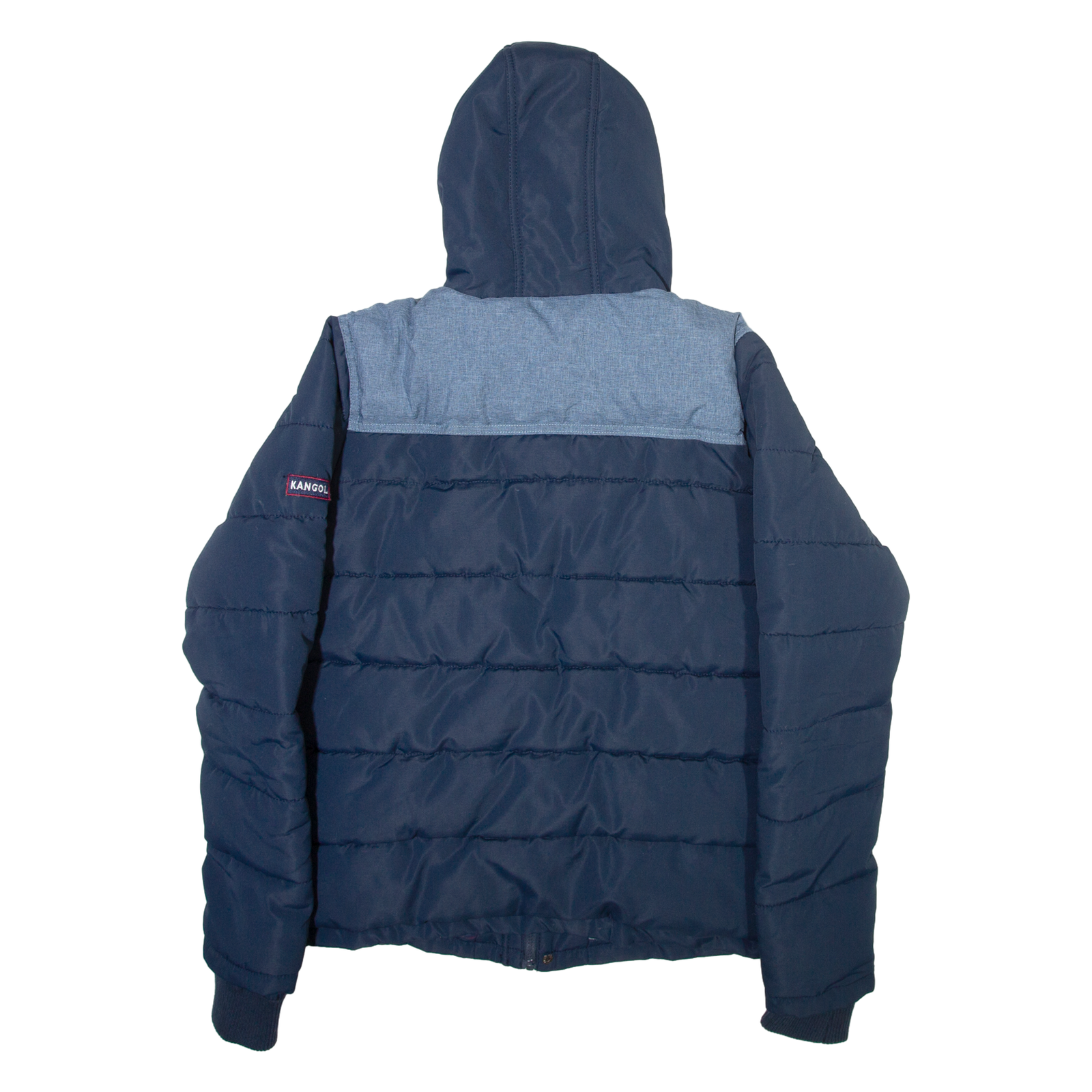 KANGOL Mens Puffer Jacket Blue Hooded S