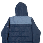 KANGOL Mens Puffer Jacket Blue Hooded S