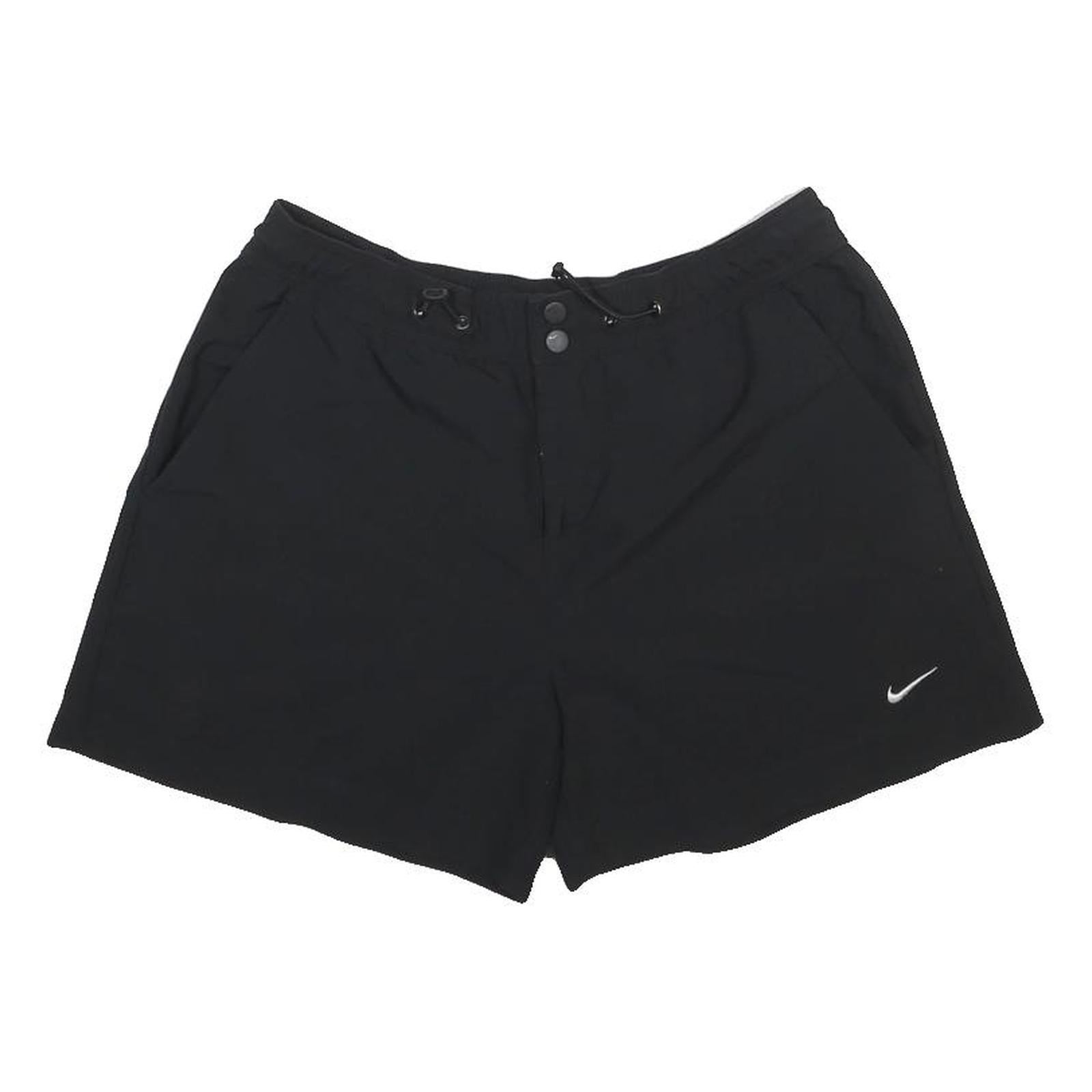 NIKE Womens Shorts Black Casual Plain L W30 Comfortable Lightweight Polyester