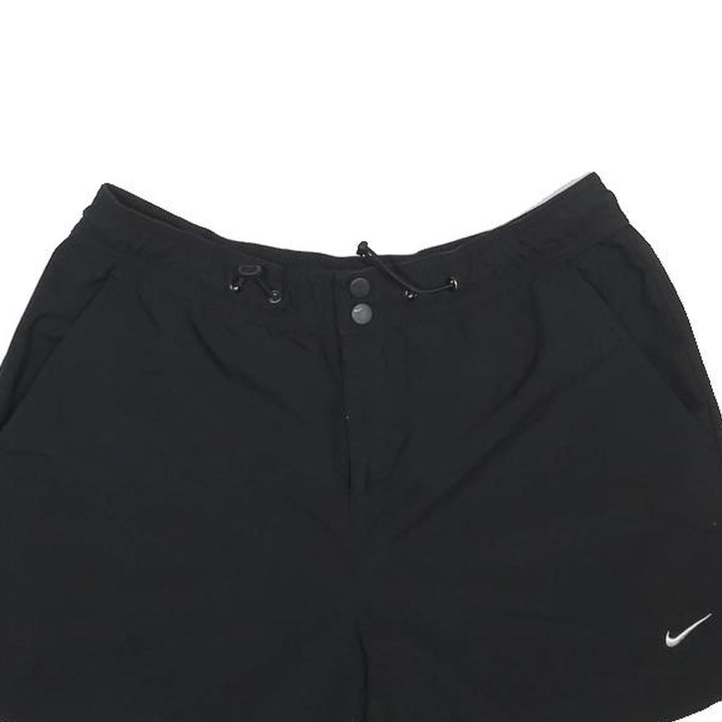 NIKE Womens Shorts Black Casual Plain L W30 Comfortable Lightweight Polyester