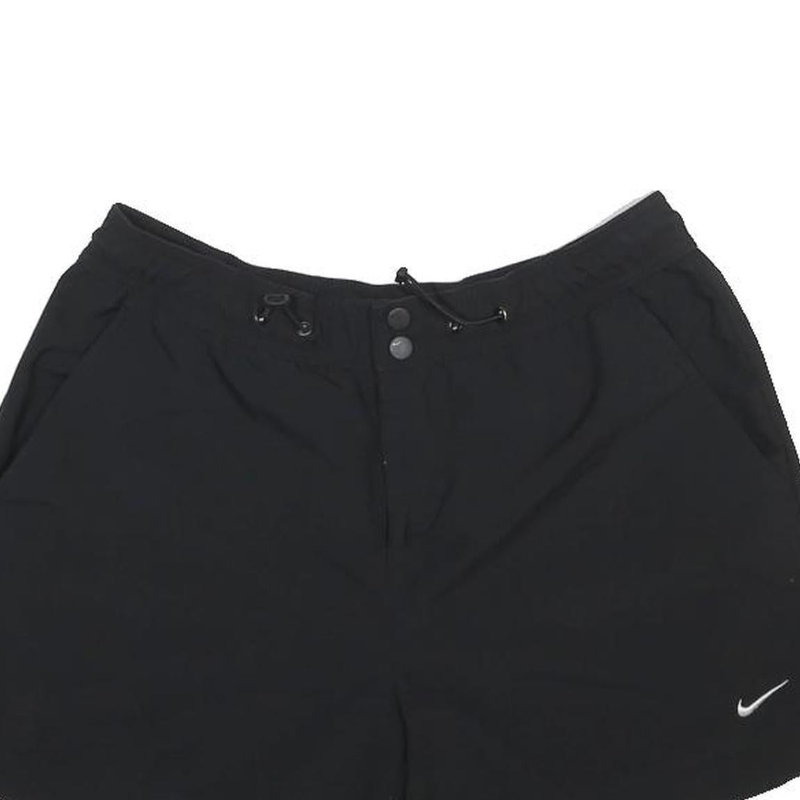 NIKE Womens Shorts Black Casual Plain L W30 Comfortable Lightweight Polyester
