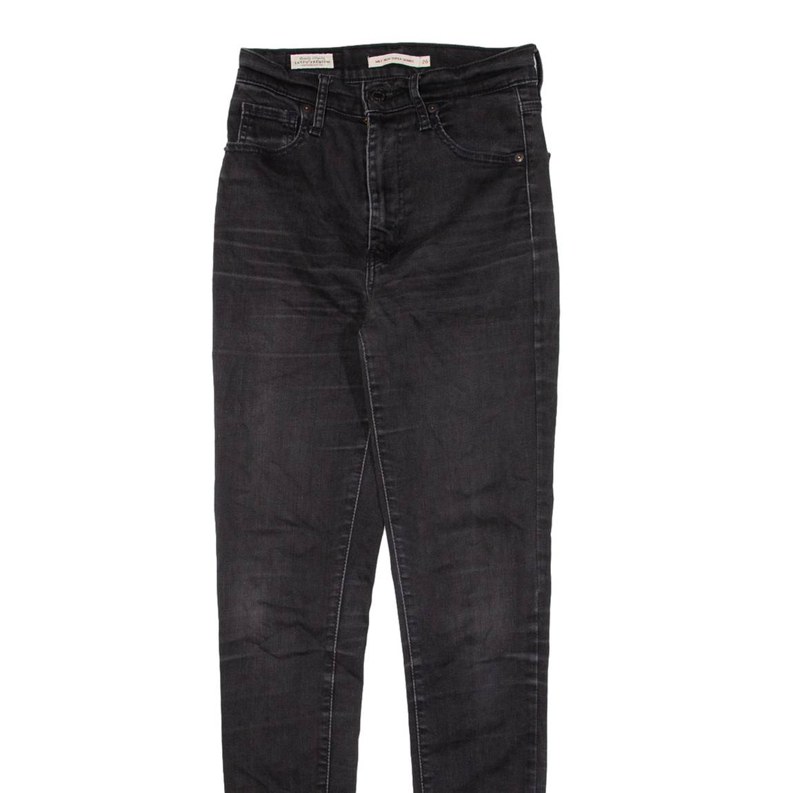 LEVI'S Mile High BIG E Womens Jeans Black Slim Skinny W26 L32