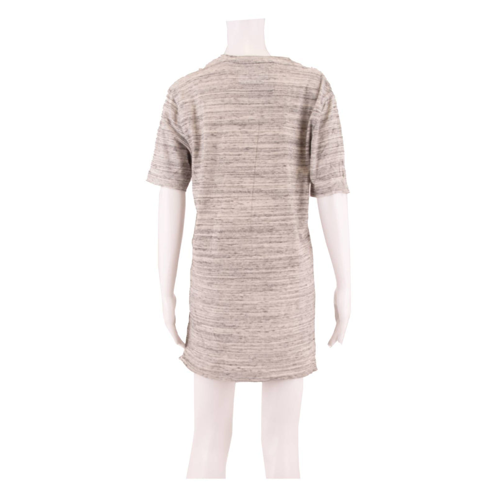SUPERDRY Womens T-Shirt Dress Grey Short Sleeve Knee Length S