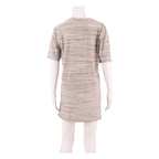SUPERDRY Womens T-Shirt Dress Grey Short Sleeve Knee Length S