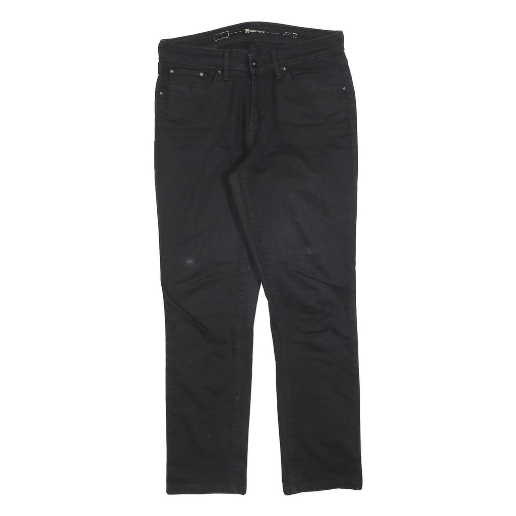 LEVI'S Womens Black Slim Skinny Denim Cotton Blend Jeans W29 L28 Stylish Zip
