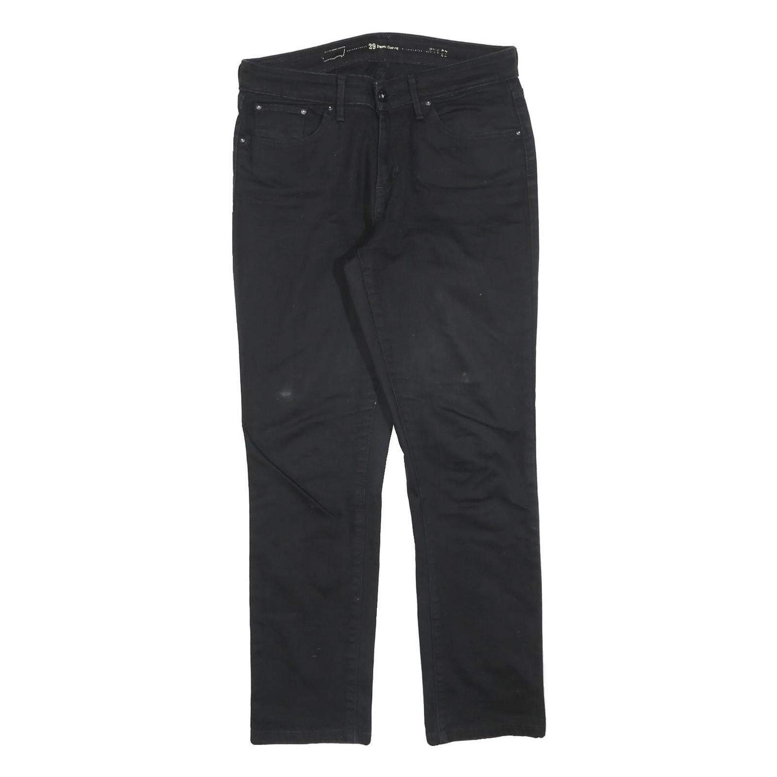 LEVI'S Womens Black Slim Skinny Denim Cotton Blend Jeans W29 L28 Stylish Zip