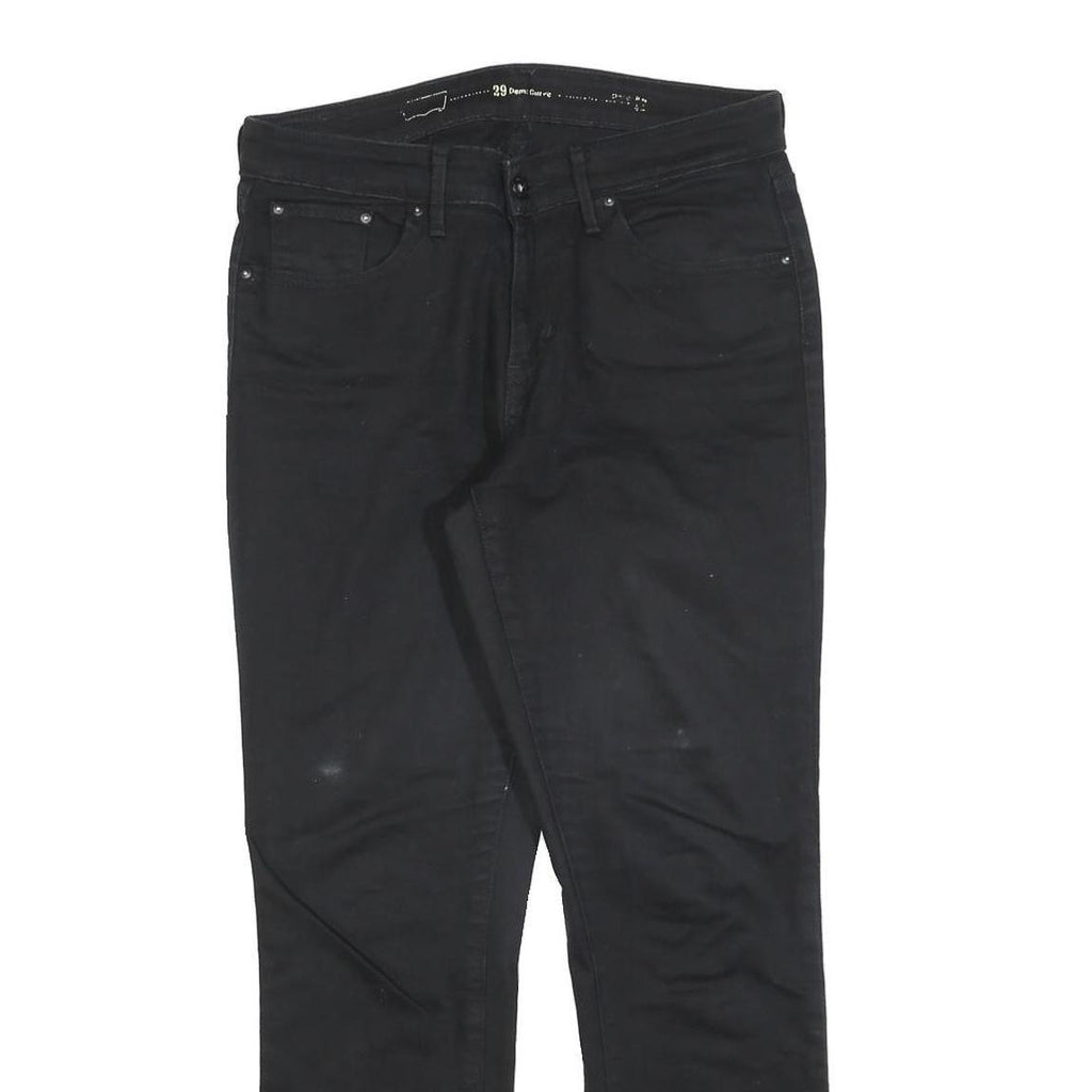 LEVI'S Womens Black Slim Skinny Denim Cotton Blend Jeans W29 L28 Stylish Zip