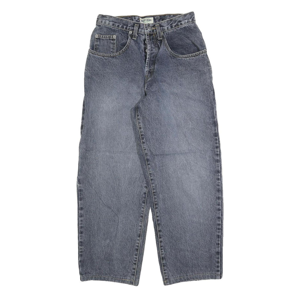 GUESS Womens Blue Regular Fit Straight Denim Jeans W27 L26 Classic Cotton Button