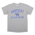 GILDAN Mens Grey Kentucky Big Blue Nation Graphic T-Shirt M Short Sleeve Crew
