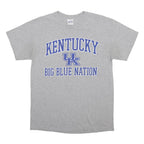 GILDAN Mens Grey Kentucky Big Blue Nation Graphic T-Shirt M Short Sleeve Crew