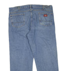 DICKIES Mens Regular Fit Blue Denim Jeans W42 L28 Classic Cotton Blend Zip