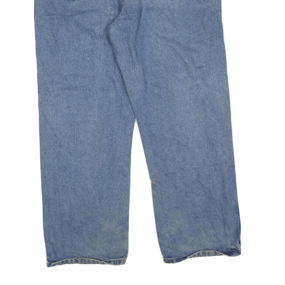 DICKIES Mens Regular Fit Blue Denim Jeans W42 L28 Classic Cotton Blend Zip