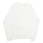 TEEJAYS Mens White Pullover M Cotton Blend Crew Neck Sweatshirt Colourblock Maui