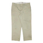 DICKIES Mens Regular Fit Beige Cotton Blend Trousers W38 L29 Workwear Zip