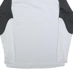 NIKE Mens Grey Black & Neon Green Football Shirt M Long Sleeve Half Zip