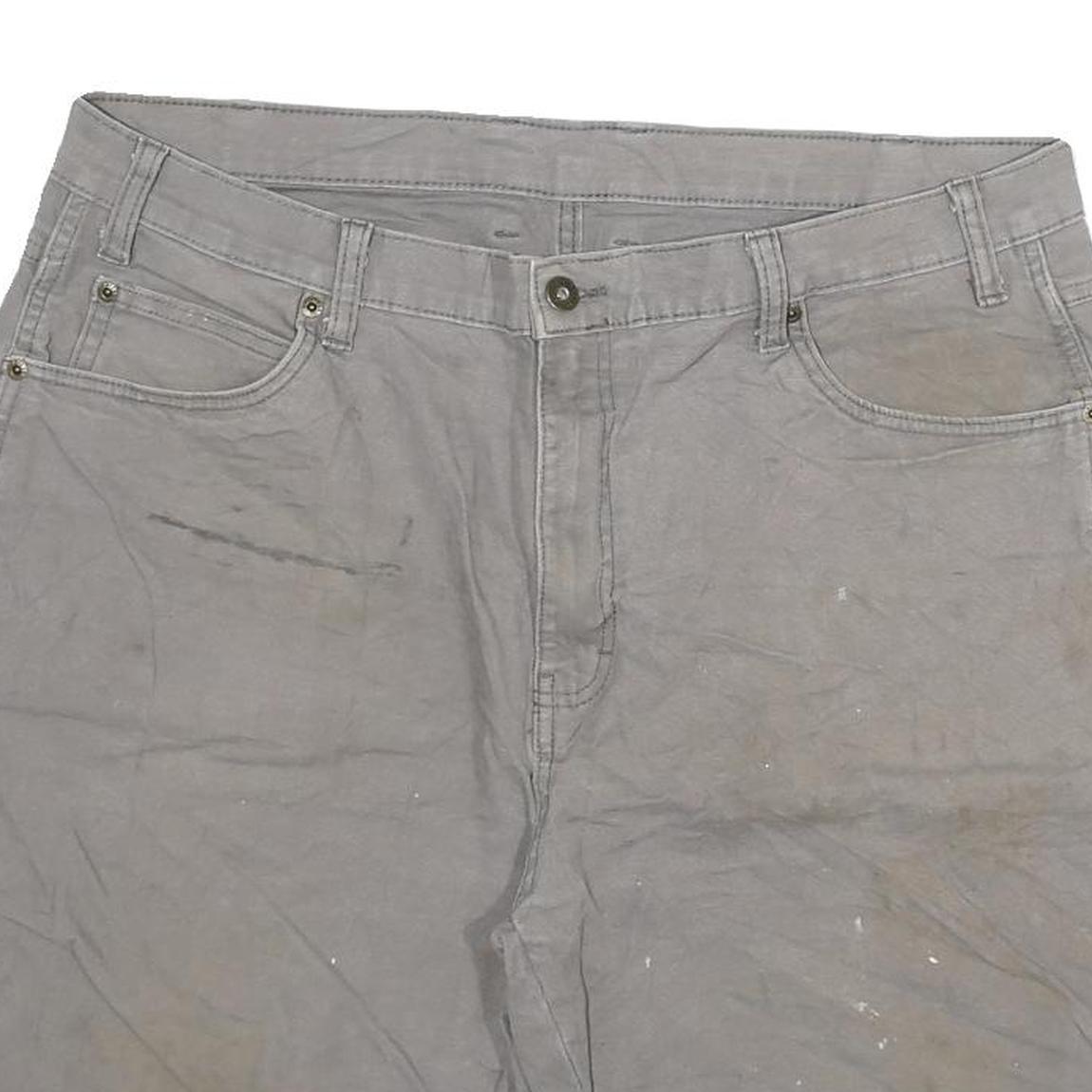 DICKIES Mens Shorts Grey Casual Cargo Workwear 3XL W38 Durable Cotton Blend