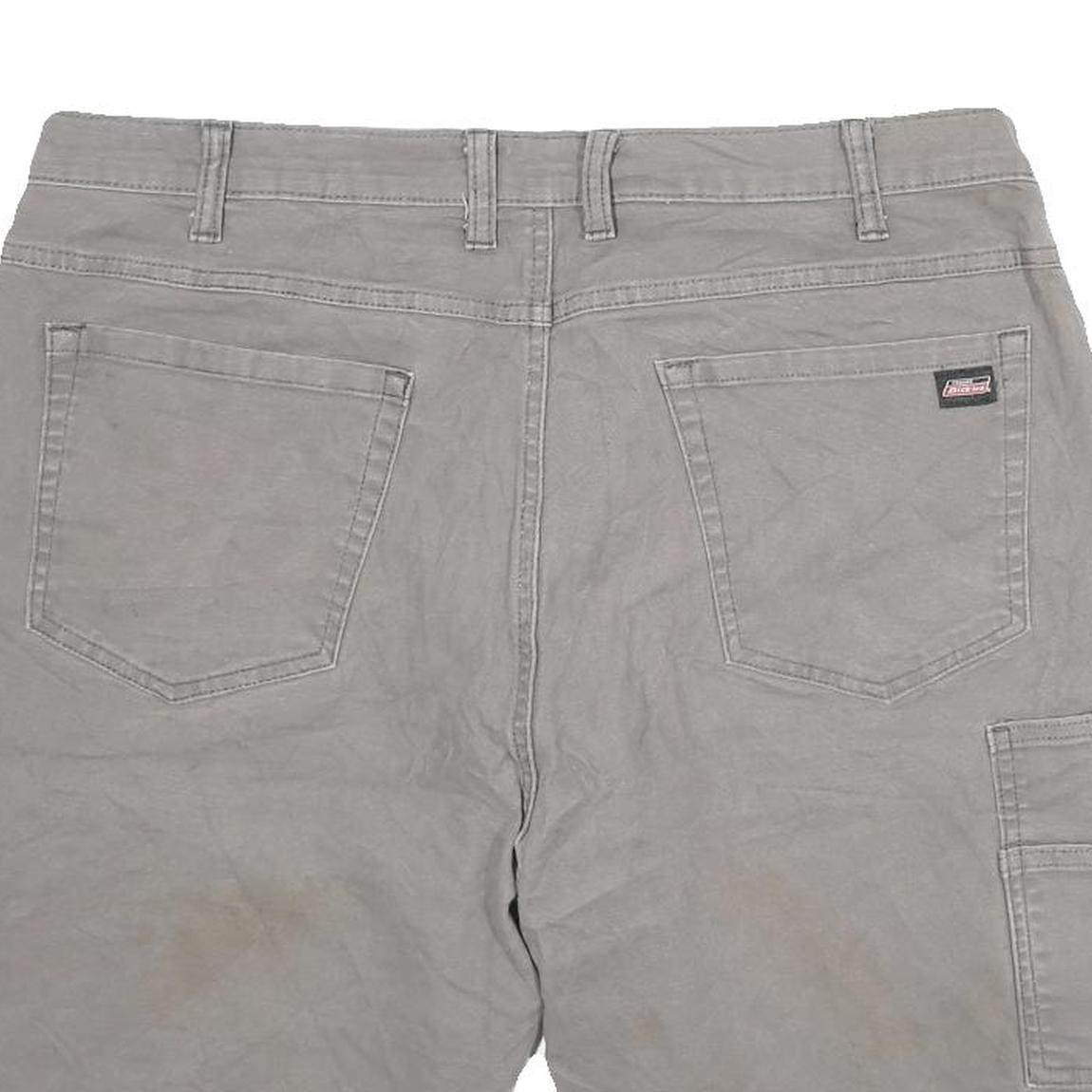 DICKIES Mens Shorts Grey Casual Cargo Workwear 3XL W38 Durable Cotton Blend
