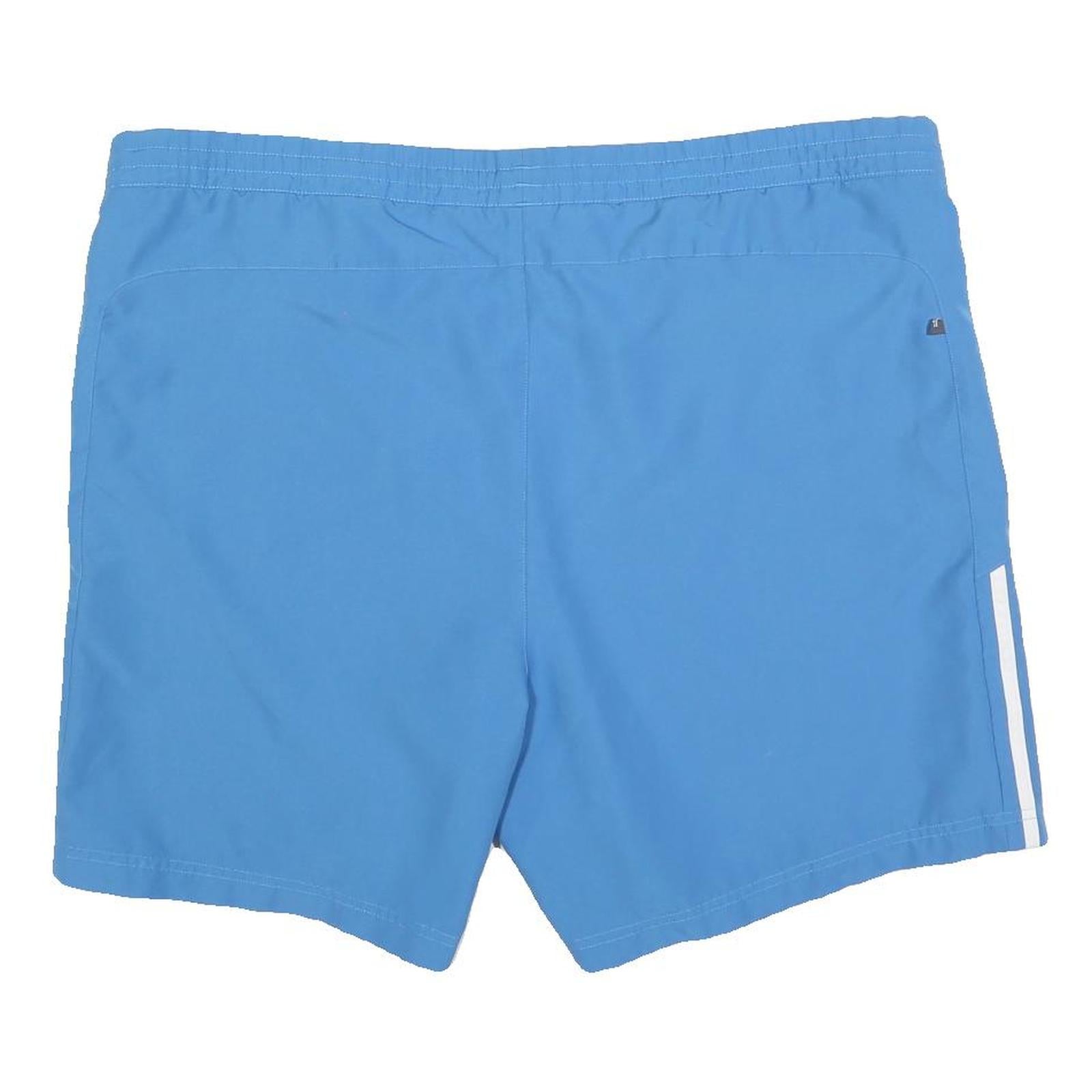 ADIDAS Mens Shorts Blue XL W44 Polyester Sports Casual Elastic Waistband
