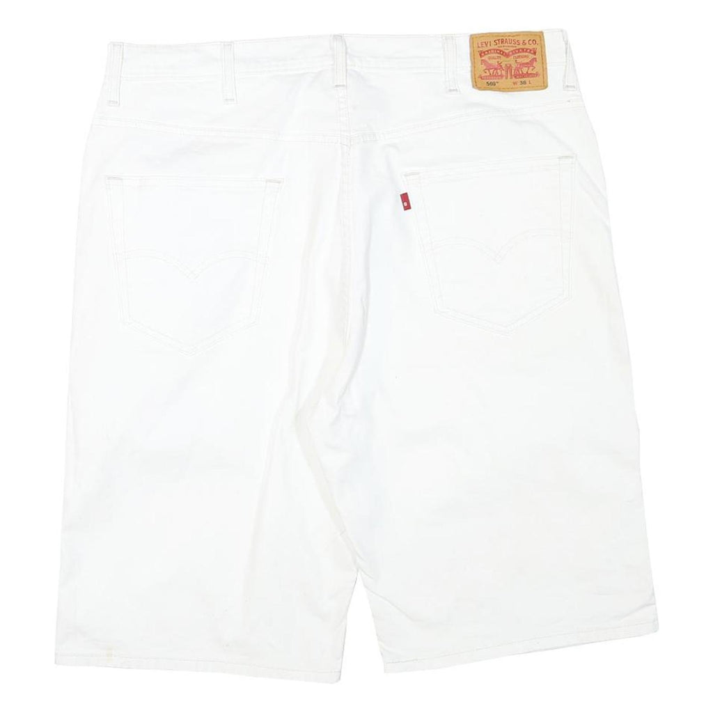 LEVI'S Mens Shorts White Cotton Blend Casual 2XL W38 Stylish Comfortable