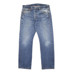 LEVI'S 501 Mens Jeans Blue Regular Straight Denim Medium W32 L27 Classic Fit